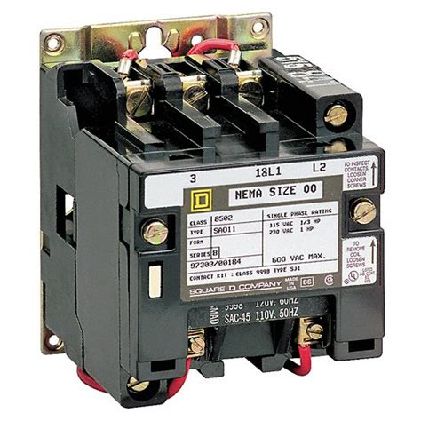 square   ac nema magnetic contactor   poles  reversing    full load amps