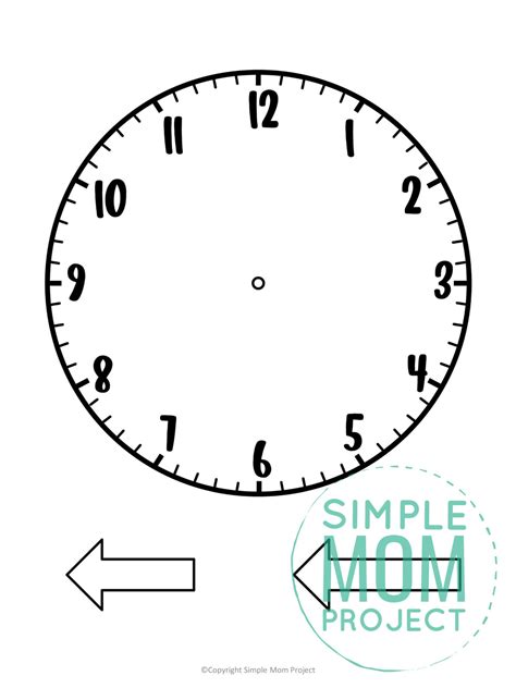 printable clock template simple mom project