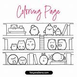 Coloring Kawaii Animals Printable Different Featuring Poses Pdf Things Funny sketch template