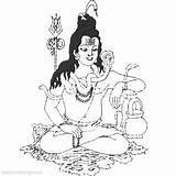 Shiva Brahma Vishnu Xcolorings Hinduism sketch template