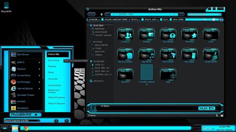 windows 8 themes black blue xux ek youtube