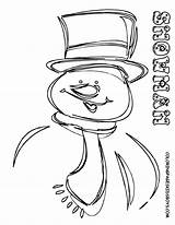 Snowman Coloring Pages Printable Christmas sketch template