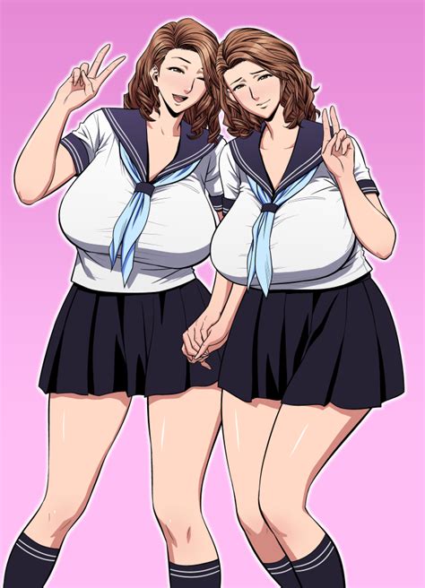 Mishima Yumi And Ootake Nami Twin Milf Drawn By