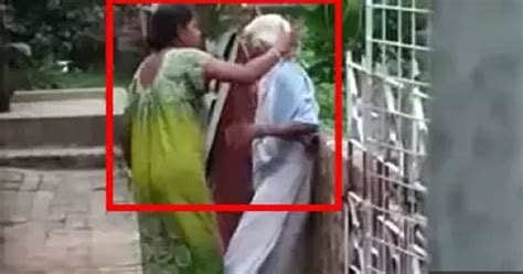 Woman Madly Beats Her Elderly Mother In Law In Husband’s Absence Just