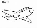 Airplane Drawing Cartoon Draw Step Plane Pencil Clipartmag Inking Permanent Marker Carefully Pen Lines Using Go After Over Make sketch template