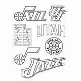 Coloring Pages Utah Jazz Logos sketch template