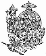 Rama Darbar Clipground Narsimha Sri Vishnu Krishna sketch template