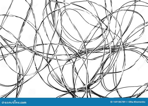 black  white wires  cables creative abstract background stock image image  internet