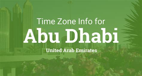 time zones  abu dhabi united arab emirates