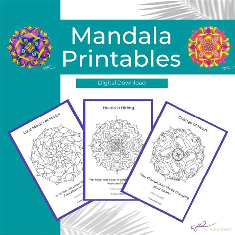 mandala coloring pages digital product