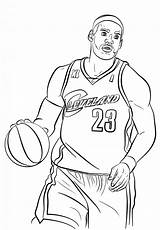Coloring Pages Lebron James Basketball Contents sketch template