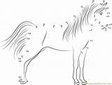 Horse Dots Connect Dot Email Animals sketch template