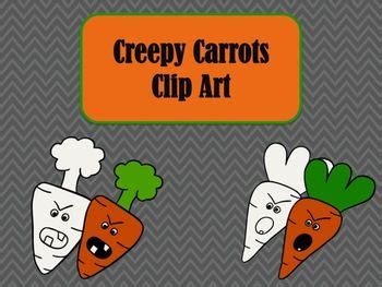 creepy carrots clip art blackline  color colors student