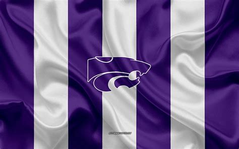 kansas state wildcats american football team emblem silk flag