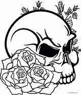 Skull Coloring Pages Red Getcolorings sketch template