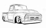 Coloring Chidos Pickup Dropped Camionetas Coches Camioneta F100 Automotrices Skizzen sketch template