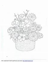Dover Coloriage Bouquets Baum Erwachsene Ausmalen Mandala sketch template