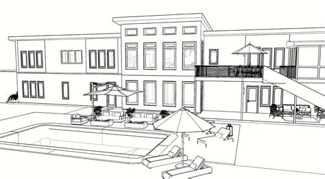 modern mansion coloring page  printable coloring pages  kids