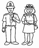 Coloring Police Pages Policeman Kids Color Woman Jobs People Women Source Clipart Popular sketch template