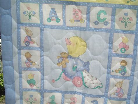 baby blanket quilted fabric sewing panel etsy