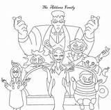 Addams Family Coloring Pages Printable Visit Sheets Halloween Together sketch template