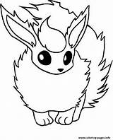 Pokemon Eevee Coloring Evolutions Flareon Pages Printable Color Print sketch template