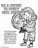 Scout Daisy Promise Scouts Brownie Petal Makingfriends Authority Sisters Ausmalbilder Sketchite sketch template