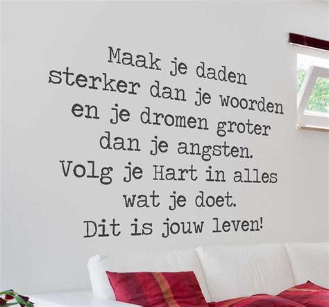 nederlandse tekst motivatie sticker jouw leven tenstickers