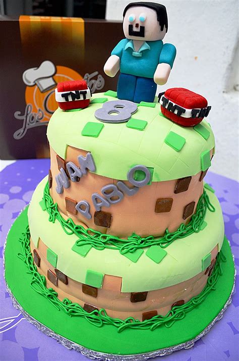 pastel de minecraft cake birthday cake desserts