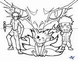 Naruto Fox Coloring Nine Pages Tails Tail Deviantart Trending Days Last sketch template