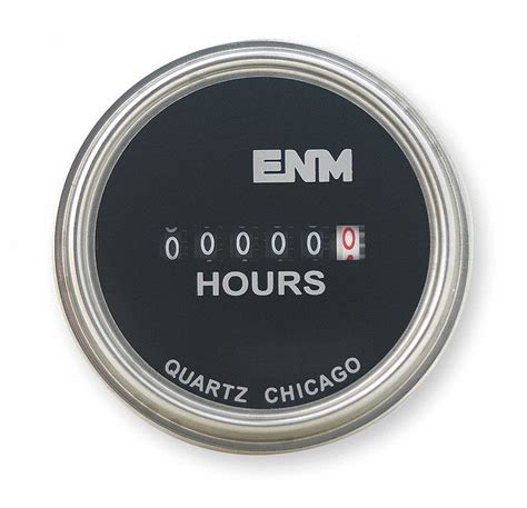 enm hour meter electromechanical hourstenths display units number  digits   par