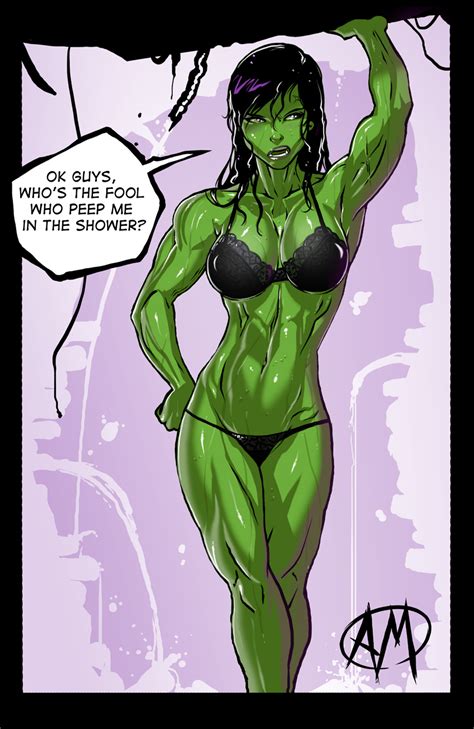 She Hulk Shower By Ganassa On Deviantart