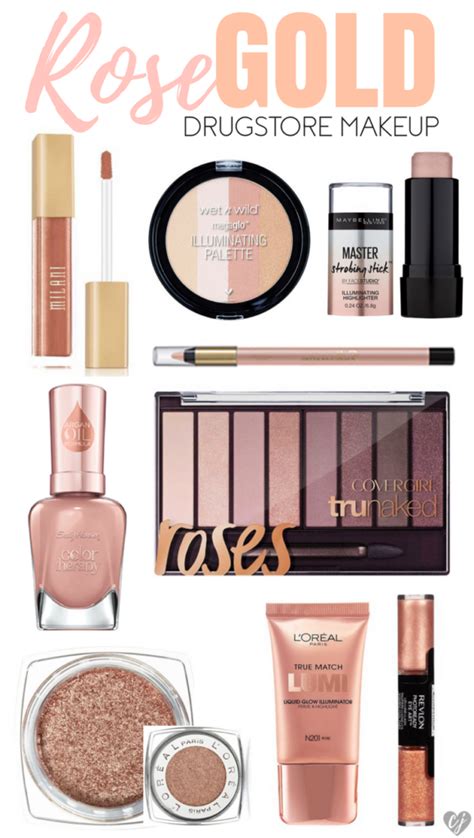 rose gold drugstore makeup products creativity jar