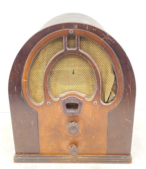 lot vintage philco jr cathedral tube radio