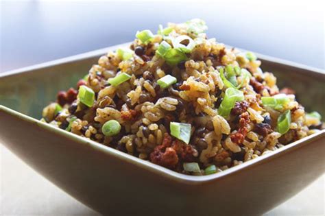 rick bayless easy chorizo rice with lentils in rice
