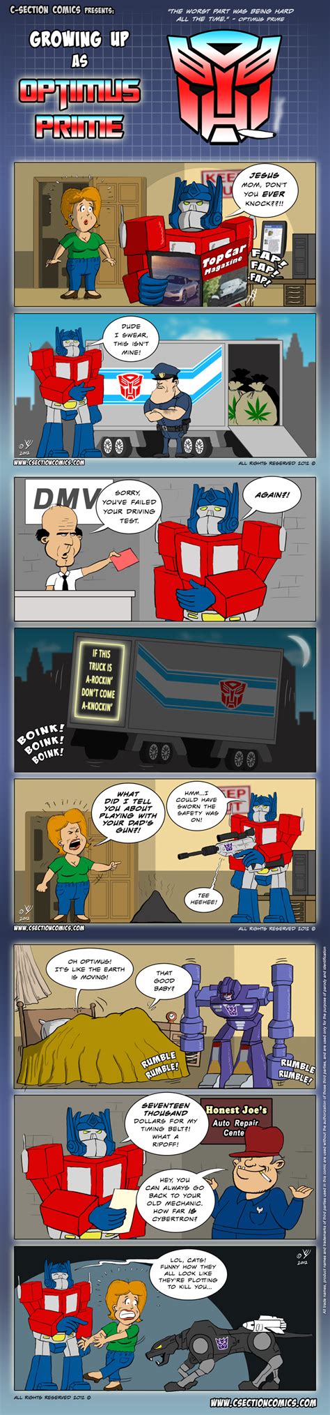 csectioncomics comics funny comics and strips cartoons optimus transformers