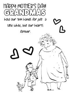 mothers day coloring pages  grandma cenzerely