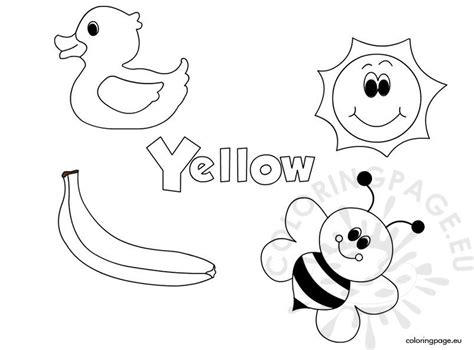 color yellow coloring page