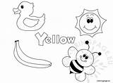 Yellow Coloring Pages Color Worksheets Blue Kindergarten Toddlers Things Activities Amarillo Para Kids Preschool Preescolar Ingles Learning English Dibujos Colour sketch template