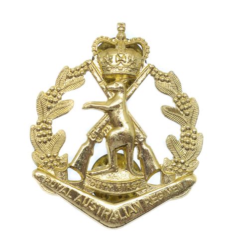 royal australian regiment anodised staybrite cap badge