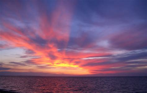 colorful peaceful ocean sunset  image