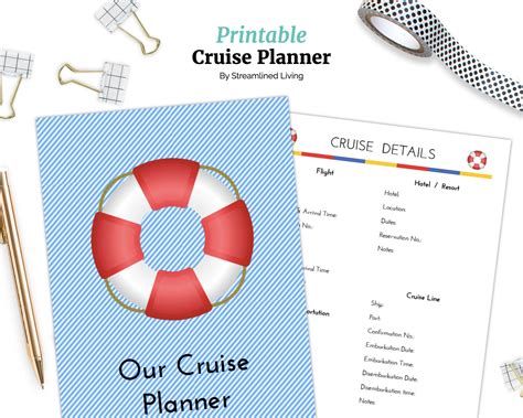 cruise planner printable vacation planner  organizing kit etsy