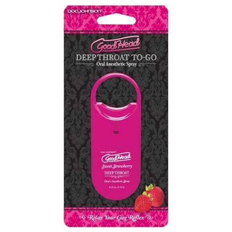 goodhead to go deep throat flavored mouth spray oral sex anesthetic