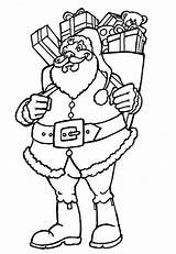 Santa Colorear Claus Kerstman Kleurplaat Babbo Regalos Pakjes Weihnachtsmann Geschenken Regali Disegno Malvorlage Mos Craciun Borboleta Azul Planse Colorat Schulbilder sketch template