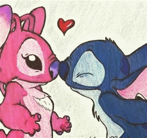 Stitch Kiss Angel 💕 Uploaded By Maggii Lou On We Heart It