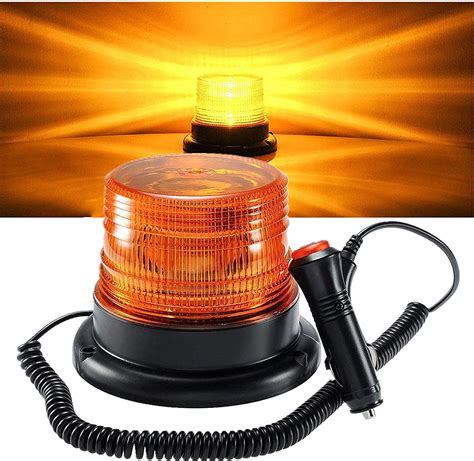 starpia led emergency warning strobe lights  rotation car beacon light vv flashing