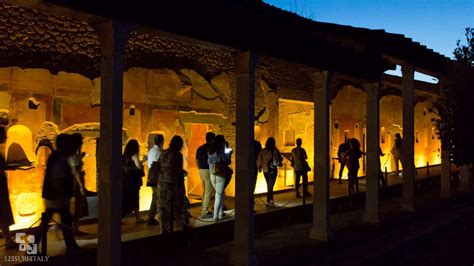 night walk  pompeii oplontis  stabiae leisure italy