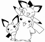 Pikachu Colorir sketch template