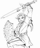Coloring Pages Ocarina Time Zelda Link Legend Getdrawings sketch template