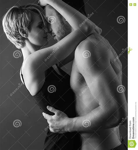 Hot Couple In Love Close To Each Other Erotic Pose